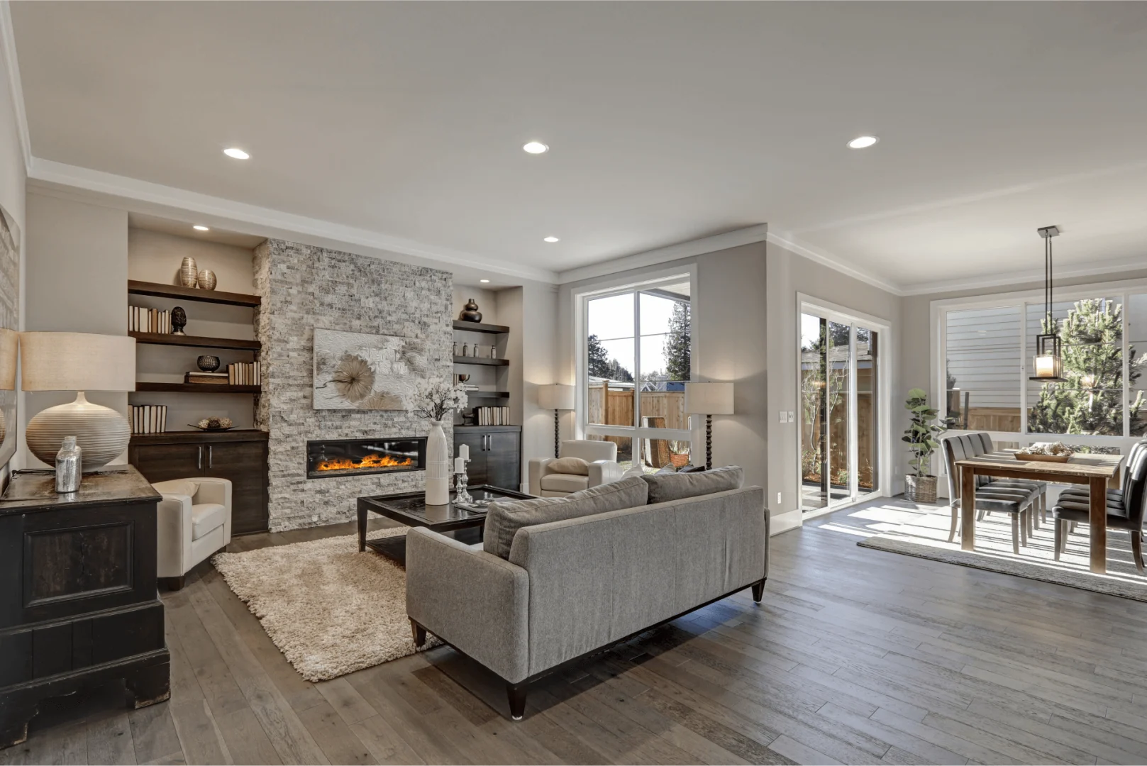 Prepared home interior for sale