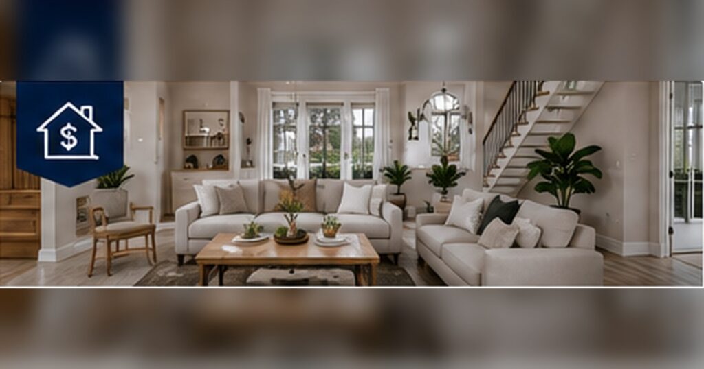 Clean staged living room representing preparation of a Dallas–Fort Worth home for sale.