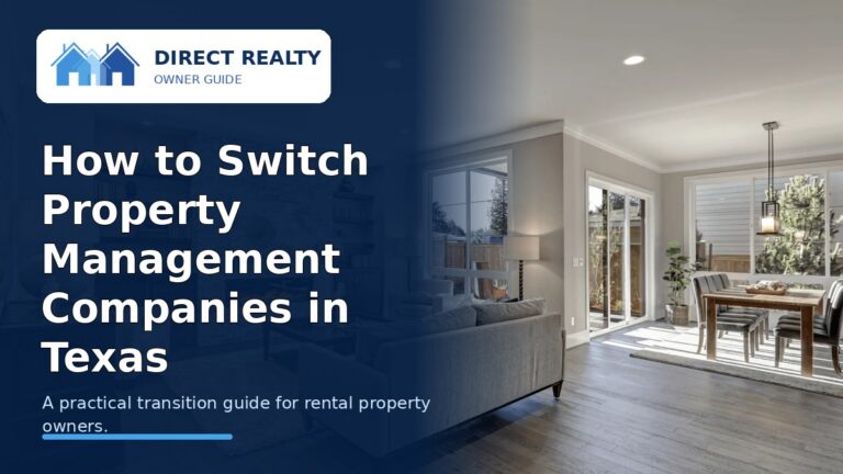 Direct Realty owner guide about switching property management companies in Texas.